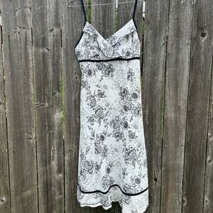 Black and White Floral Dress